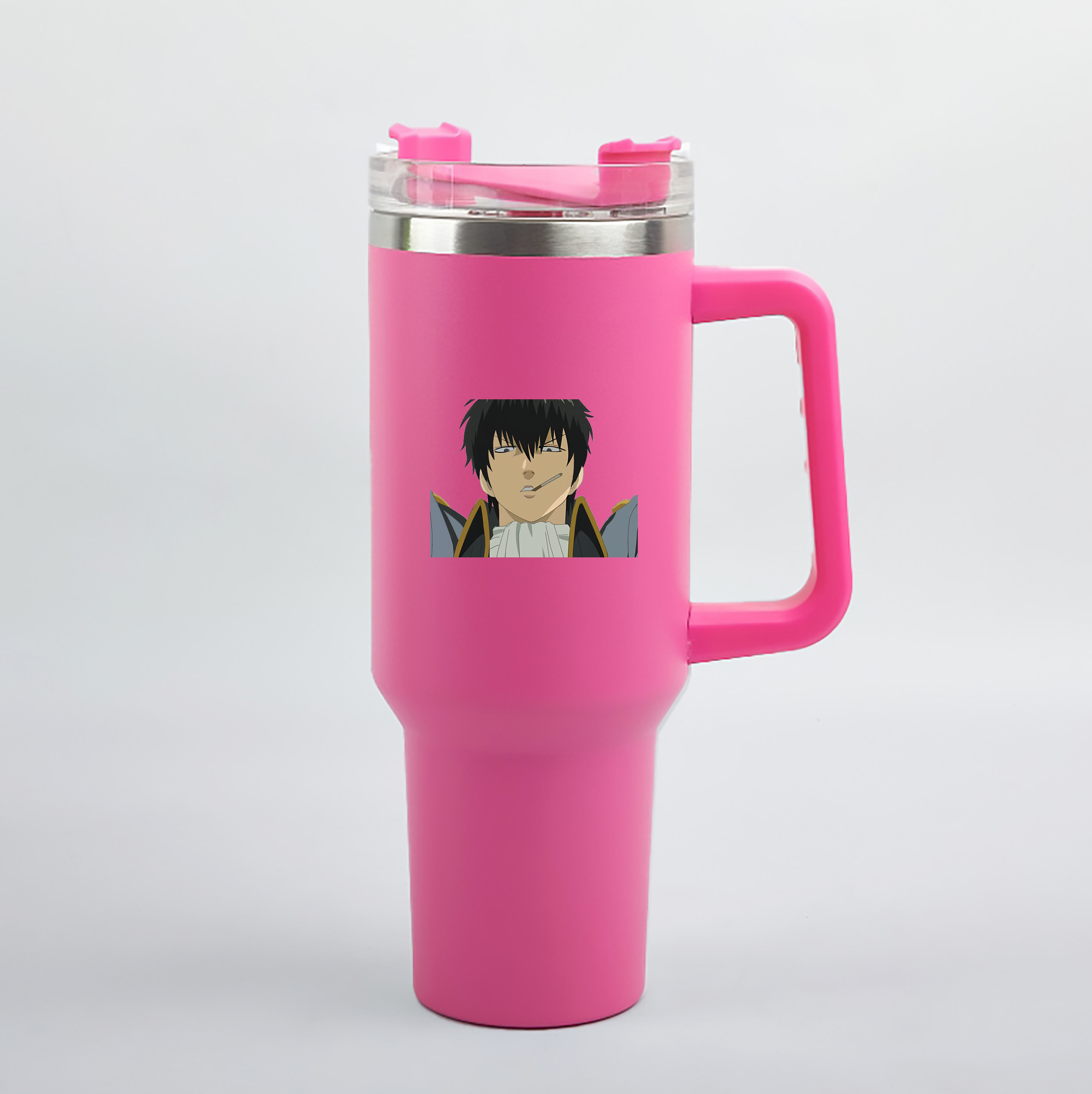 （画像用） ぎんたま 坂田銀時（さかたぎんとき） 神楽 志村新八（しむら しんぱち） GINTAMA Sakata Gintoki Kagura Shimura Shinpachi 1200mL車用タンブラー（カラープリント）